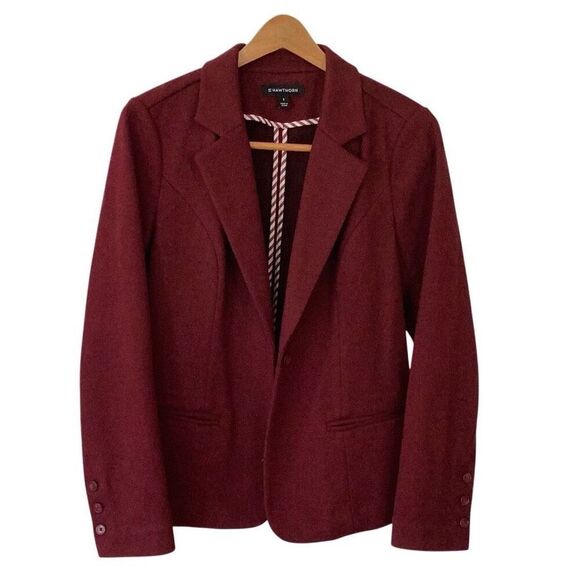 41 Hawthorn Burgundy Single Button Blazer Jacket Women’s Medium Career - Picture 1 of 11